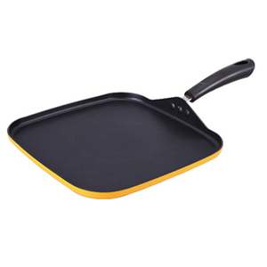 Eco-Friendly Single Griddle <strong>Pan</strong> with Non-Stick Coating for Induction Cooker Aluminum Alloy and Bakelite Handle - Product Image 4