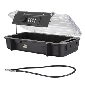 Waterproof Combination <b>Storage</b> <b>Box</b> Transparent Portable With Lock For Indoor Outdoor Use ABS <b>Material</b> Detachable Strap - Product Image 1