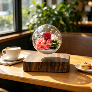 Unique Women Gift Magnetic Levitation Floating Preserved Flower Globe Lamp Home Bedroom Ornament Wedding Favor - Product Image 6