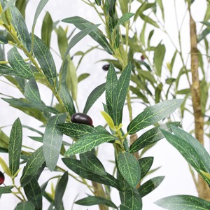 Arbre d'olivier artificiel d'intérieur, feuilles persistantes, fruits en plastique, ornements décoratifs, plantes artificielles d'intérieur pour mariage, verdure décorative - Product Image 4