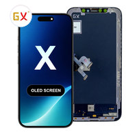 Layar LCD OLED GX Grosir Untuk iPhone X, Layar Sentuh Kaca Digitizer Lengkap, Perakitan Pengganti Layar Ponsel