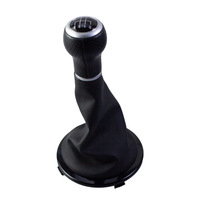 Pommeau de levier de vitesses avec soufflet anti-poussière pour VW Gol G4 G5, transmission manuelle, anneau argenté, levier de vitesses 5 vitesses, remplacement du pommeau de levier.