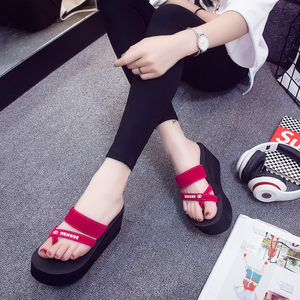 Sandalias de Moda de Verano para Mujer, Chanclas de Tacón de Cuña de Talla Grande, Zapatos de Playa <span class=keywords><strong>con</strong></span> Suela Gruesa Antideslizante, Venta al por Mayor - Product Image 3