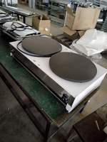 Nouvelle Crêpière Électrique Commerciale à Double Tête avec Contrôle Tactile, en Acier Inoxydable, Portable, 220V, Haute Productivité, Certifiée CE