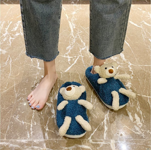 LK di alta qualità caldo simpatico cartone animato peluche casa SlippersTPR Sole orsacchiotto pantofole da donna - Product Image 4