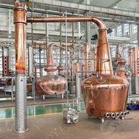 Alambic de distillation de whisky DYE 1200L, alambic écossais en cuivre pour la production de whisky et de brandy