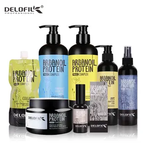 Delofil keratin שיער טיפול טבעי אורגני טבעי שמן תיקון עמוק שיער פגום להגן על צבע השיער שמפו ו סט מרכך