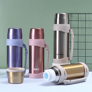 Termo Personalizado de Acero Inoxidable 304, Taza Térmica para Exteriores, Coche, Gran Capacidad, Botella de Viaje con Asa Deportiva y Aislamiento al Vacío - Product Image 3