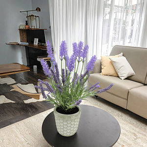 Bouquet de <span class=keywords><strong>lavande</strong></span> artificielle <span class=keywords><strong>en</strong></span> plastique de haute qualité pour la décoration de la maison de mariage Arrangement de fleurs pour l'obtention du diplôme de Noël <span class=keywords><strong>en</strong></span> plein air Style nordique - Product Image 2