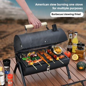 Parrilla Portátil Compacta de Acero Inoxidable para Patio y Camping, Estufa de Camping para Reuniones Familiares, Combustible de Carbón - Product Image 5