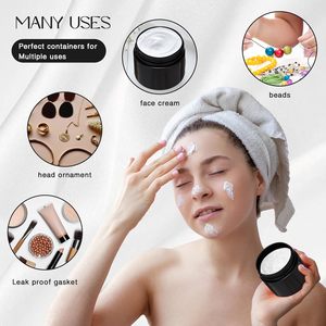 Bocaux ronds noirs en plastique personnalisés, contenants PET pour aliments, poudre protéinée, boîtes de voyage, bouteilles de rangement en plastique PET - Product Image 4