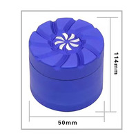 Broyeur d'herbes unique en forme de fleur Vente chaude en alliage d'aluminium 50mm Fleur sculptée en métal