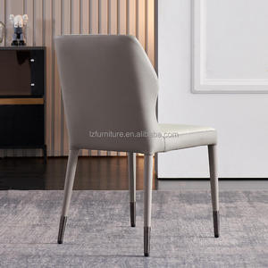 Two Tone Eco-Friendly Faux Leather Upholstered Quilted Luxury Modern Dining Room Accent <b>Chairs</b> <b>Padded</b> Curved Seats Home - Product Image 4