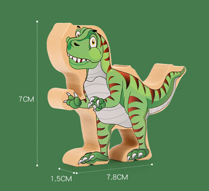 Premium CPC JUGUETES DE MADERA 3D DINOSAURIO APILAMIENTO BLOQUE JUEGO DE PUZZLE EDUCATIVO para NIÑOS APRENDIZAJE JUEGO DE PUZZLE Gran precio - Product Image 3