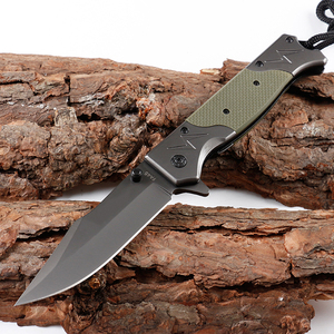 G10 مقبض سكين جيب في الهواء الطلق التخييم الانقاذ سكين للفرد مع التيتانيوم المغلفة شفرة - Product Image 4