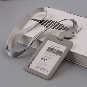 Custom Logo Holder ID Card Name Tag with <b>Polyester</b> <b>Lanyard</b> Silk Screen Horizontal Vertical Business Work Card - Product Image 5
