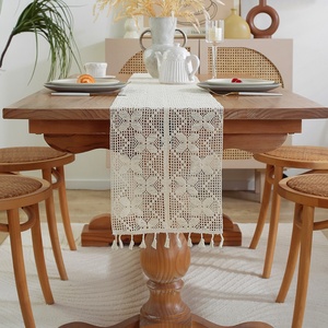Caminero <span class=keywords><strong>de</strong></span> Mesa Personalizado <span class=keywords><strong>de</strong></span> Estilo Rústico Americano, con Diseño Calado Vintage <span class=keywords><strong>de</strong></span> Hilo <span class=keywords><strong>de</strong></span> Algodón y Patrón <span class=keywords><strong>de</strong></span> Plantas y Flores, en Encaje - Product Image 6