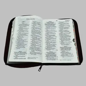 Bible New Design Wholesale Custom Logo Black PU Leather Holy Bible