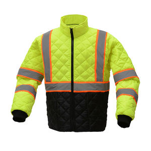 Vêtements de travail d'hiver haute visibilité vêtements de travail résistants combinaison de sécurité par temps froid uniforme de sécurité réfléchissant haute visibilité avec poche - Product Image 1