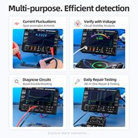 Qianli MEGA-IDEA BZ-CW01 Medidor de Corriente de Onda, Detector de Circuitos Multi Interfaz para Reparación de Placas Base de Teléfonos, Herramienta de Prueba de Carga