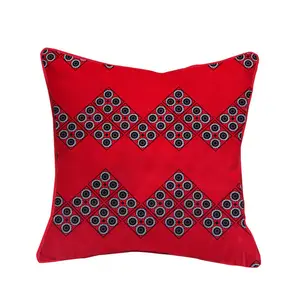 Kizomba Samakaka Ankara imprimé taie d'oreiller tissu africain motif cire pour la conception housse de coussin décoration de la maison
