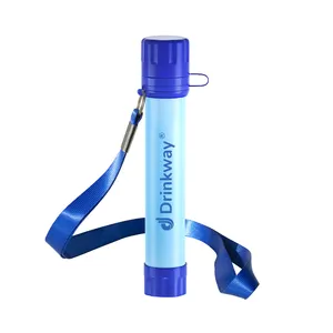 Strohwasserfilter Wasserspiegelreiniger persönlicher Wasserfilter Stroh Leben für Notfallvorsorge Wandern Camping 0,01 Mikron