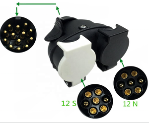 <span class=keywords><strong>Prise</strong></span> 13 broches vers <span class=keywords><strong>prise</strong></span> de remorque 7 broches 12N /S 2x7 broches <span class=keywords><strong>adaptateur</strong></span> de remorque double connecteur de remorque 13 à 7 broches <span class=keywords><strong>attelage</strong></span> de remorquage - Product Image 6