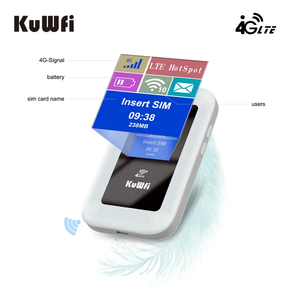 USA Tốt Nhất Người Bán Kuwfi 150Mbps Xách Tay 4G Di Động Hotspot Router Du Lịch Thiết Bị <span class=keywords><strong>Wifi</strong></span> Với 2100MAh Pin Hỗ Trợ 5G & 3G - Product Image 4
