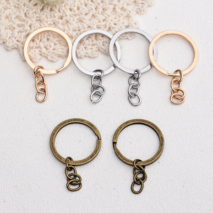 Metal <b>Key</b> <b>Chains</b> Round Nickel Chrome Gold Antique Bronze Hard Wearing Keychain Pendants - Product Image 1