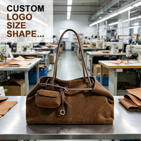 Sac à main en cuir véritable de vachette Nubuck directement usine femmes sac à aisselles en daim sac fourre-tout mat luxe avec mini sac à main