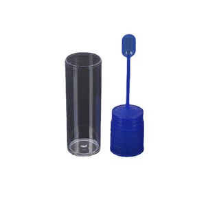 Vaso de muestra de plástico translúcido Shengchuang de 20 ml con cuchara para la recolección de orina y heces - Product Image 1