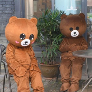 Costume da Mascotte Personalizzato <span class=keywords><strong>per</strong></span> Adulti, Simpatico Orso Marrone in Peluche <span class=keywords><strong>per</strong></span> Eventi Promozionali e Spettacoli Virali - Product Image 2
