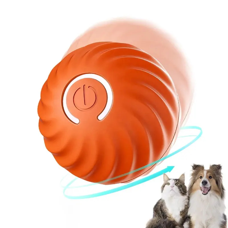 الكرة المتحركة الأوتوماتيكية للكلاب الصغيرة والمتوسطة الحجم والكبيرة قابلة لإعادة الشحن مزودة بمنفذ USB الكرة الكهربائية التفاعلية ذاتية التنقل لعبة الكلاب