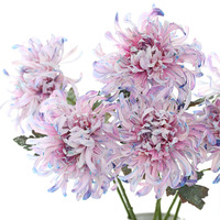 Chrysanthème Artificiel à Tige Unique, Imprimé en 3D, en Soie, Faux, Style Griffe, Riches Fleurs, Décoration Intérieure Moderne et Écologique pour Pâques