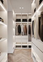 Armoire de rangement moderne au design blanc Armoire d'entrée Lux Armoire de placard personnalisée Meubles de chambre Dressing