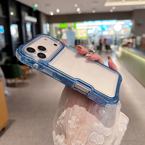 <span class=keywords><strong>เคส</strong></span>ป้องกันการตกใส3IN1ใหม่สำหรับ <span class=keywords><strong>iPhone</strong></span> 17 Air 16 15 14 PLUS <span class=keywords><strong>13</strong></span> <span class=keywords><strong>12</strong></span> PRO MAX PC + ฝาครอบกรอบป้องกันสีลูกกวาด TPU - Product Image 5