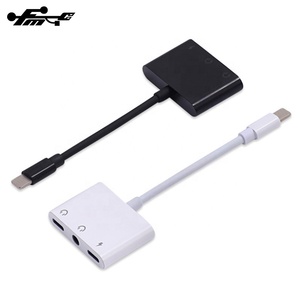 2 en 1 doble auricular Aux Audio <span class=keywords><strong>adaptador</strong></span> <span class=keywords><strong>cargador</strong></span> divisor <span class=keywords><strong>para</strong></span> <span class=keywords><strong>iPhone</strong></span> - Product Image 3