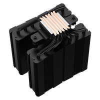Refroidisseur d'air pour processeur COOLLEO A60 BK, dissipateur thermique à 6 caloducs, double ventilateurs, boîtier d'ordinateur, jeu, LGA 115X 1200 1700 1851 TDP255W, fluide