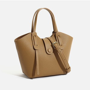 Wholesale New Soft <b>Top</b> Grain Cowhide Ladies Handbag Design Simple Fashion Custom logo Genuine Leather Women's Tote Bag - Product Image 2