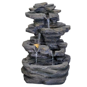 Fuente de agua de resina de roca Artificial para exteriores, decoración para otoño, mesa exterior, interior, nueva - Product Image 1