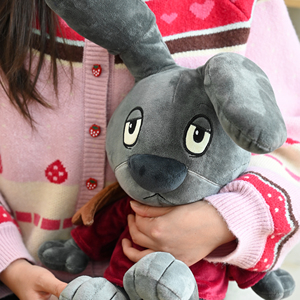 Juguete de Peluche de Rinoceronte Gris Personalizado OEM ODM, Regalo de Peluche con Orejas Largas, Animal de Peluche para Niños, Cumpleaños, Algodón PP - Product Image 2