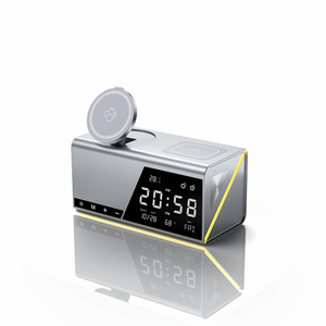 Estación de Carga Inalámbrica con Reloj Despertador, Novedad 6 en 1, Multifuncional de Escritorio, Cargador Inalámbrico Rápido 3 en 1 para Teléfono Móvil Inteligente - Product Image 5