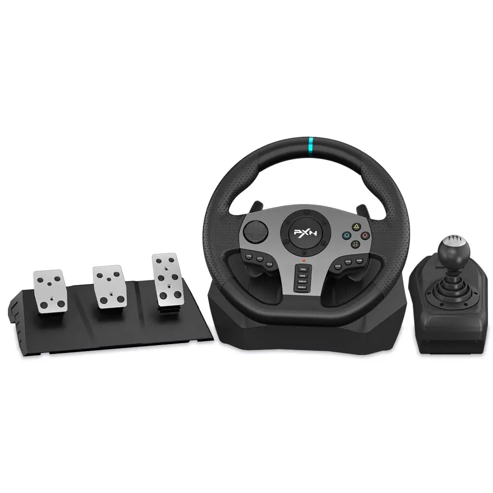 PXN V9 Vibration Gaming Racing Wheel Set Volant de course à 900 degrés pour PC, PS4, XBOX, Switch