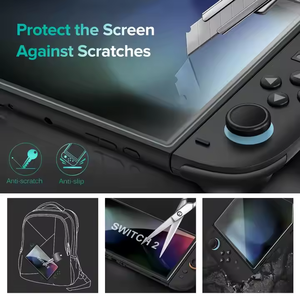 ฟิล์มกันรอยกระจกนิรภัย NS2 AR ป้องกันแสงสะท้อน 2.5D 9H HD ใส สำหรับ Nintendo Switch 2 - Product Image 4