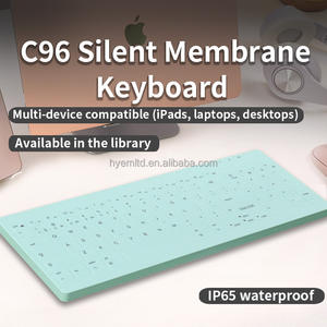 คีย์บอร์ดซิลิโคน HengYu แบบไร้สายสามโหมด สำหรับใช้งานกับเดสก์ท็อป มาตรฐานกันน้ำ IP68 สำหรับอุตสาหกรรม - Product Image 3