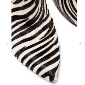 New Arrivals Ladies Chunky Heels Slip on Zebra Pattern <strong>Wide</strong> Calf Women <strong>Knee</strong> <strong>High</strong> Winter <strong>Boots</strong> - Product Image 4