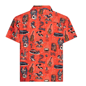 Chemise d'été personnalisée pour les vacances à la plage, chemise hawaïenne imprimée DTG, chemise à manches courtes pour <span class=keywords><strong>homme</strong></span>, imprimé rétro <span class=keywords><strong>rockabilly</strong></span>, col cubain - Product Image 6
