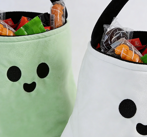 Bolsa de Halloween para Dulces, Diseño de Fantasma, de Felpa Suave, para Fiestas y Cestas de Halloween - Product Image 5