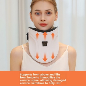 Masseur cervical Bluetooth avec compresse chaude et pression d'air pour la traction cervicale, soulage la fatigue, utilisation à domicile ou au bureau - Product Image 4