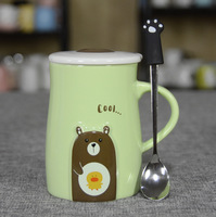 Mug en céramique jetable avec motif d'ours en relief, design mignon pour garçons et filles, idéal pour les cadeaux, compatible micro-ondes et lave-vaisselle, tasse à café, lait, bureau